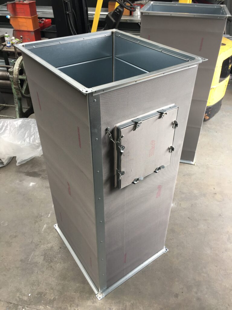 Fire rated ductwork with access panel manufactured by S.E.W.S Ductwork Services